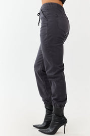 Denara | High-Rise Denim Jogger Pants
