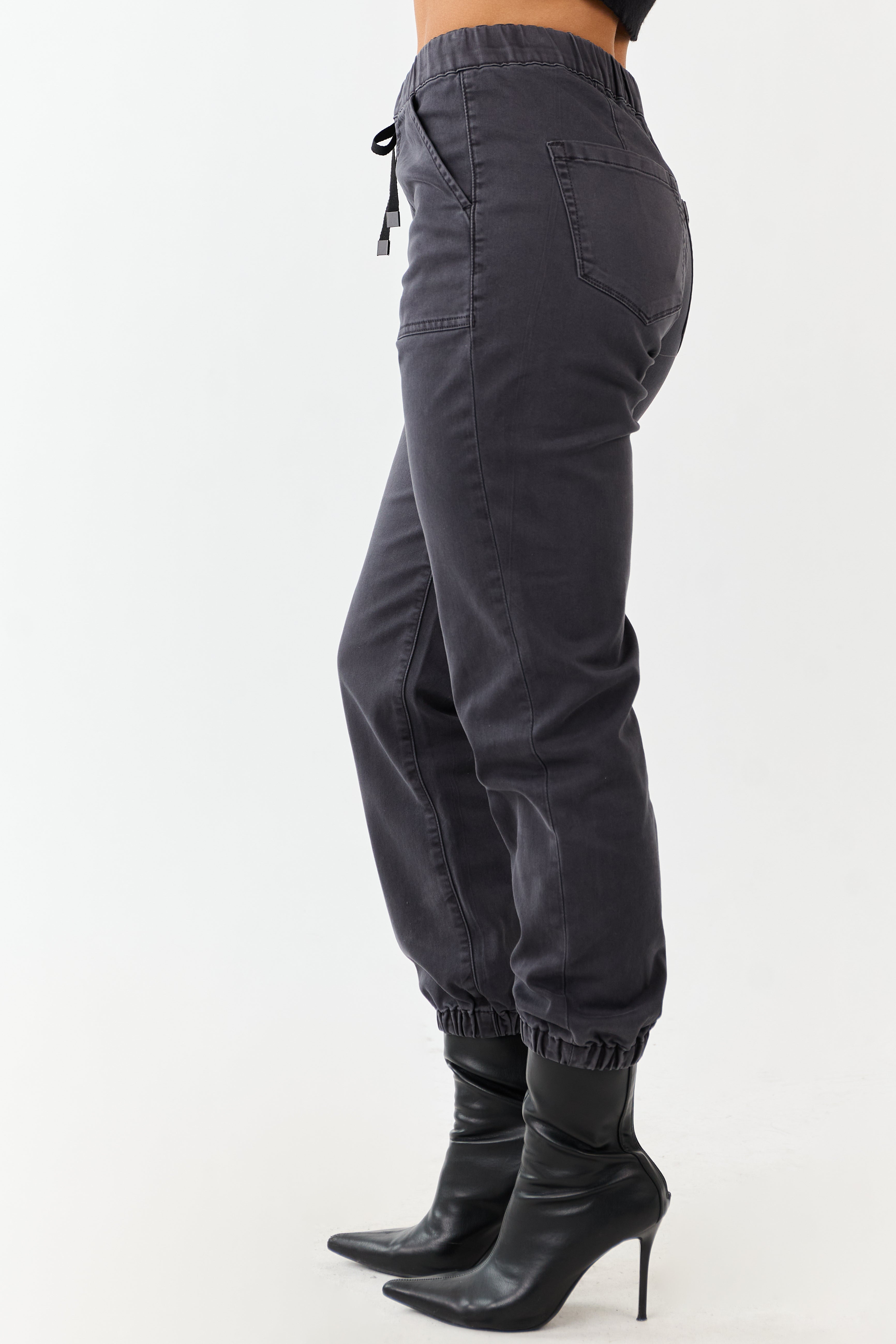 Denara | High-Rise Denim Jogger Pants