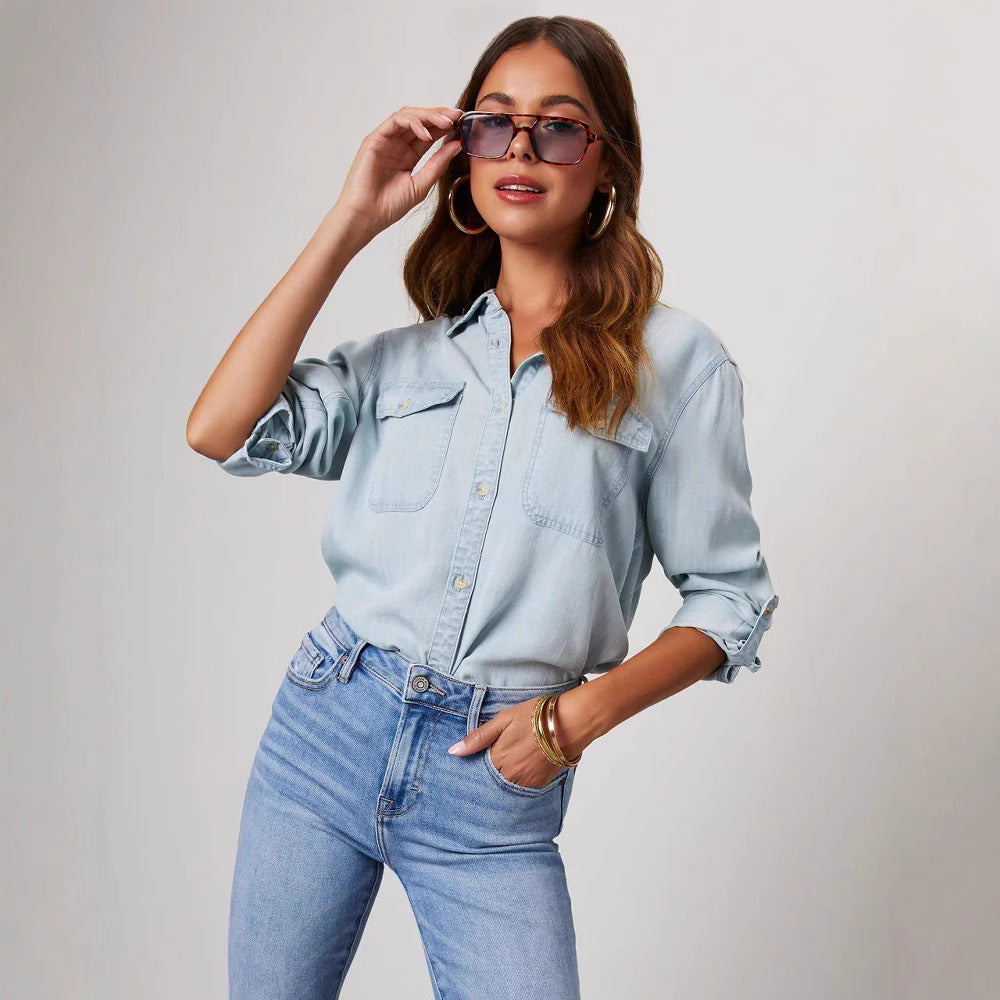Rovella - Women’s Oversized Denim Shirt