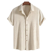 Marbella | Men’s Waffle Knit Summer Shirt & Shorts Set