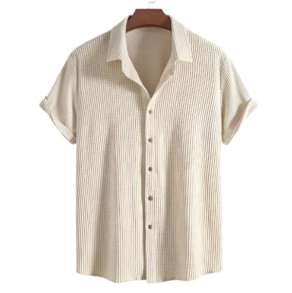 Marbella | Men’s Waffle Knit Summer Shirt & Shorts Set