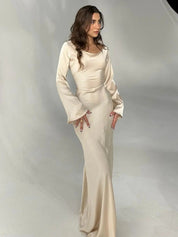 Pharia | Women’s Long-Sleeve Maxi Dress – Timeless Elegance for Every Occasion
