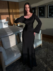 Pharia | Women’s Long-Sleeve Maxi Dress – Timeless Elegance for Every Occasion