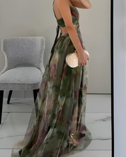 Rosina | Women’s Elegant Floral Maxi Dress with Spaghetti Straps