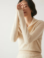 Elvoro | Cashmere Crossover Collar Sweater