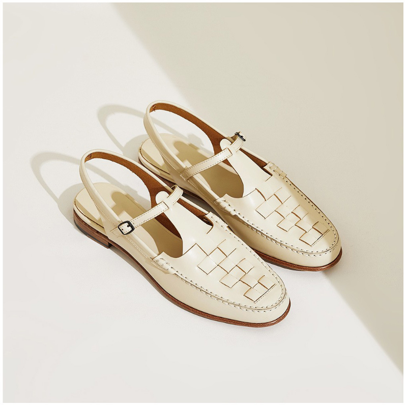Bellara | Women’s Woven Leather Slingback Sandals