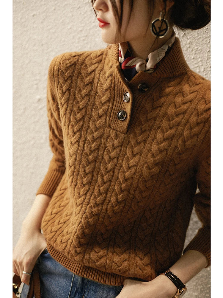 Arden - Women’s Cashmere Cable Knit Sweater