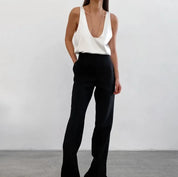 Selene - Women’s Satin Draped Tank Top