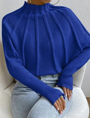 Averia | Women’s Batwing Knit Mock Neck Sweater