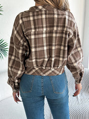 Lunara | Women’s Cropped Plaid Jacket