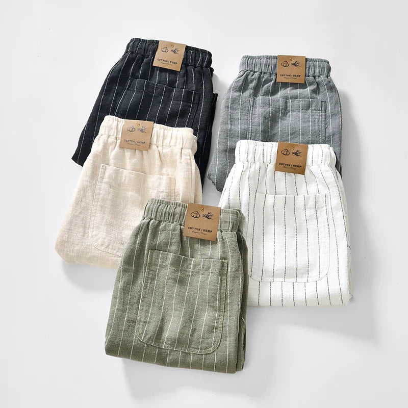 Torvello | Men’s Striped Drawstring Shorts