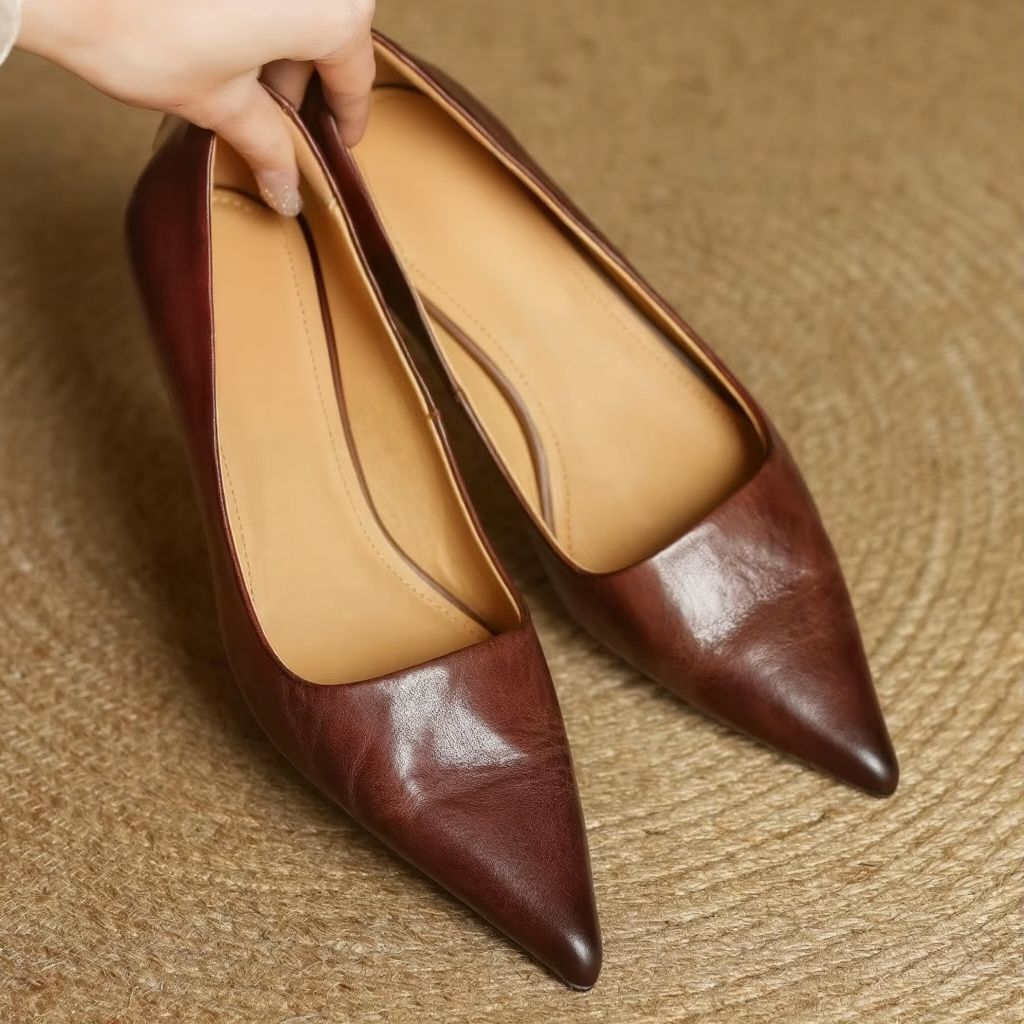 Veloria | Women’s Genuine Leather Pointed Toe Dress Pumps
