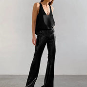 Selene - Women’s Satin Draped Tank Top