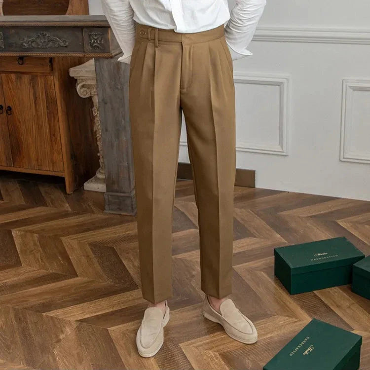 Naples | Men’s High-Waist Straight-Leg Trousers