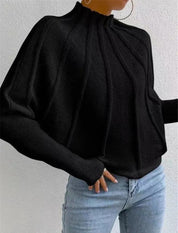 Averia | Women’s Batwing Knit Mock Neck Sweater
