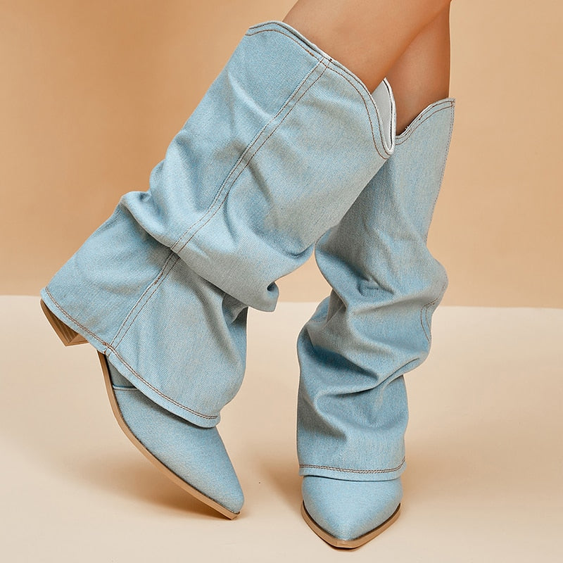 Belvessa - Women’s Denim Boots