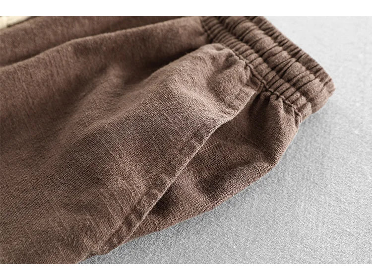 Torvello | Men’s Cotton Linen Drawstring Shorts