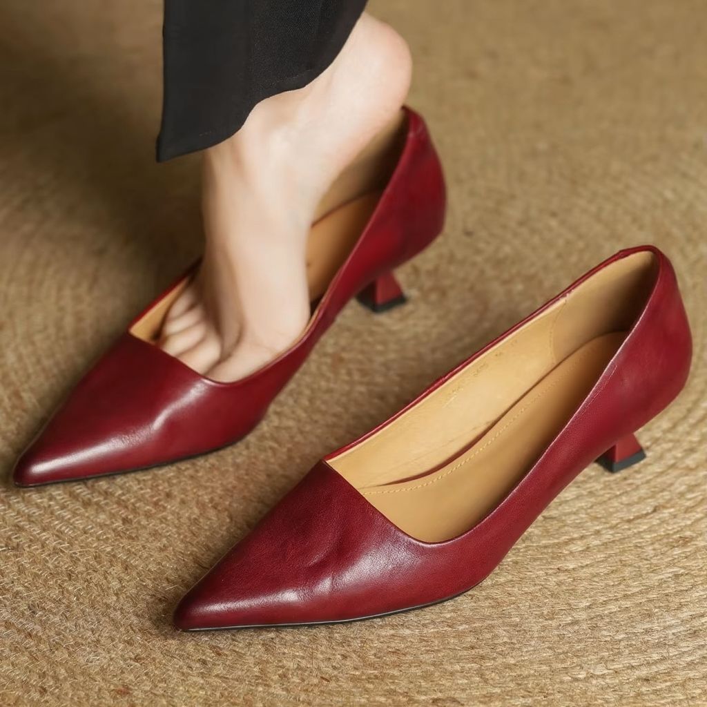 Veloria | Women’s Genuine Leather Pointed Toe Dress Pumps