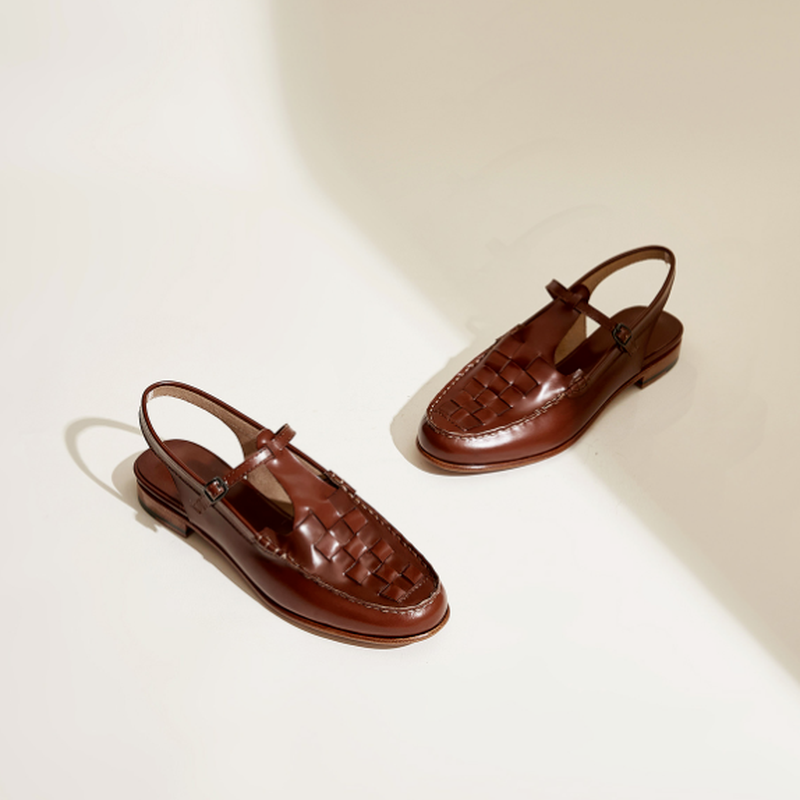 Bellara | Women’s Woven Leather Slingback Sandals