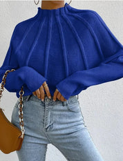 Averia | Women’s Batwing Knit Mock Neck Sweater