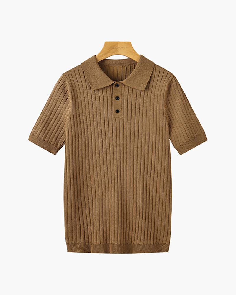 Rivello | Men’s Ribbed Cotton Polo Shirt