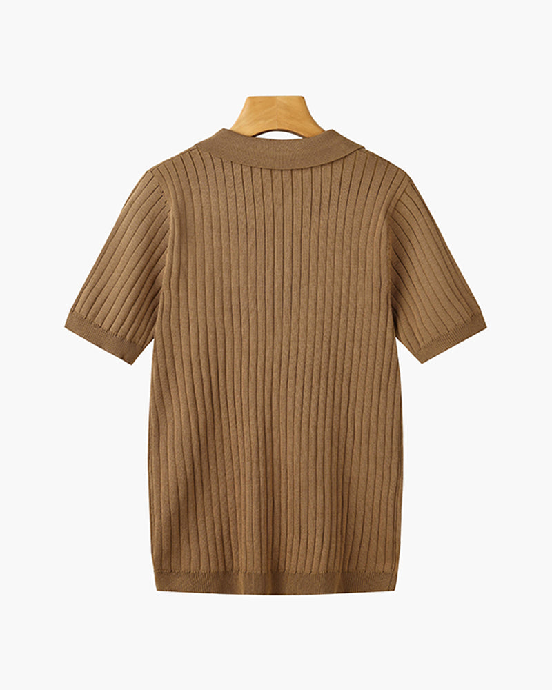 Rivello | Men’s Ribbed Cotton Polo Shirt