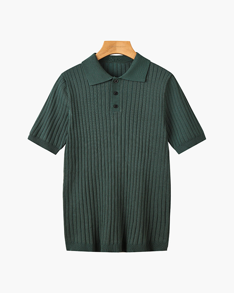 Rivello | Men’s Ribbed Cotton Polo Shirt