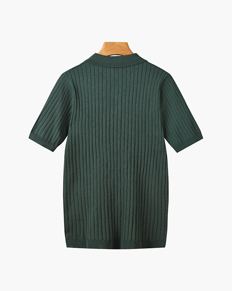 Rivello | Men’s Ribbed Cotton Polo Shirt