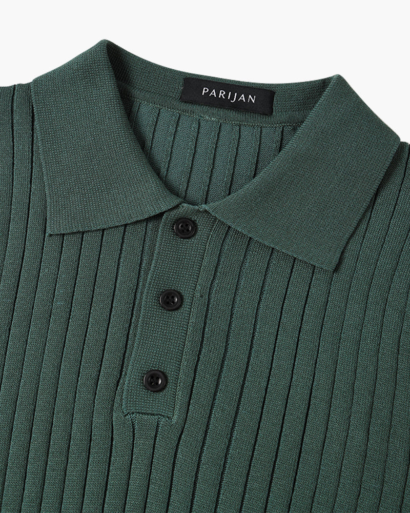 Rivello | Men’s Ribbed Cotton Polo Shirt