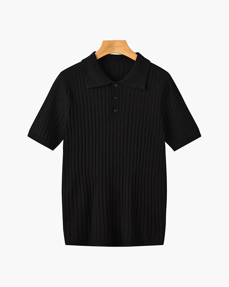 Rivello | Men’s Ribbed Cotton Polo Shirt