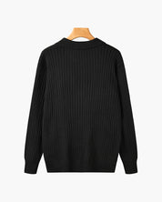Torvello | Men’s Long Sleeve Ribbed Cotton Polo Shirt