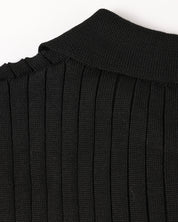 Torvello | Men’s Long Sleeve Ribbed Cotton Polo Shirt