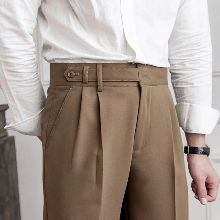 Naples | Men’s High-Waist Straight-Leg Trousers