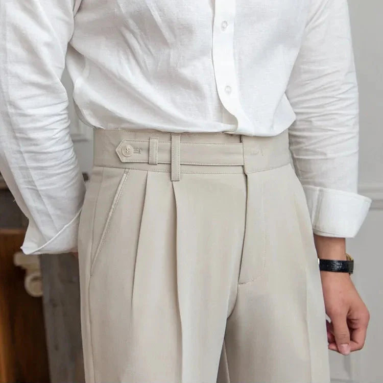 Naples | Men’s High-Waist Straight-Leg Trousers