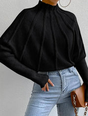 Averia | Women’s Batwing Knit Mock Neck Sweater