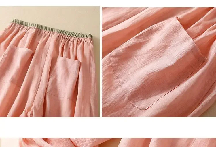 Lunara - Women’s Linen Tapered Pants