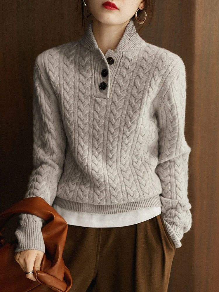 Arden - Women’s Cashmere Cable Knit Sweater