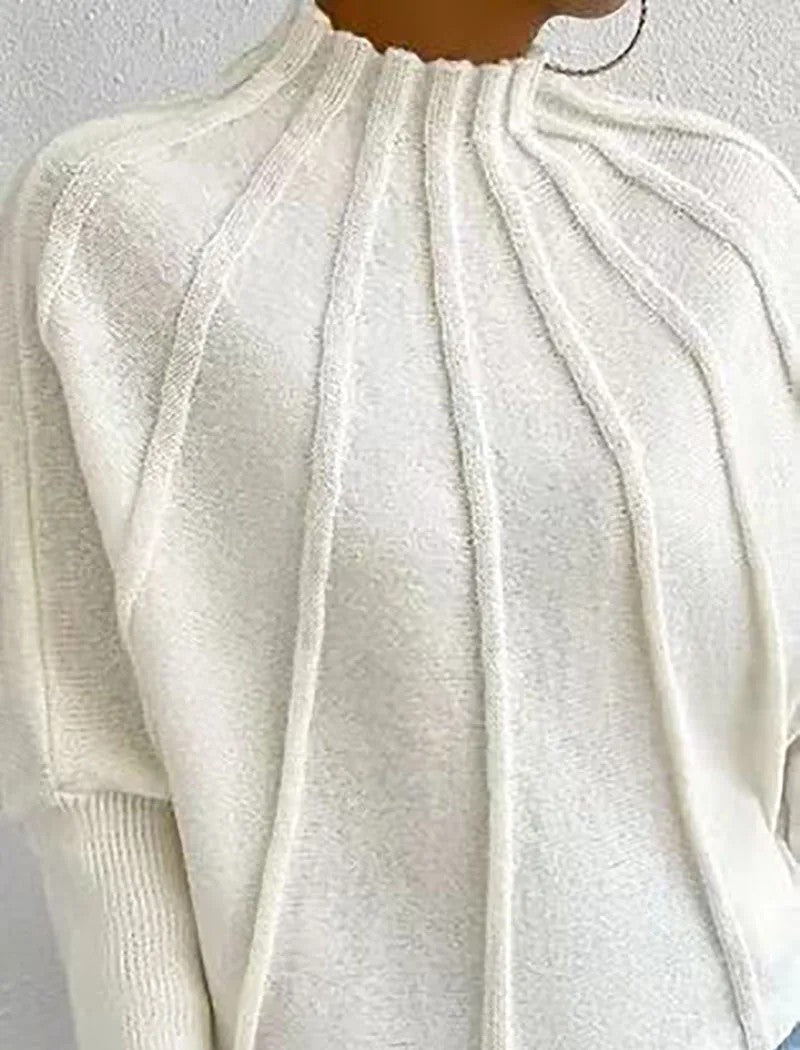 Averia | Women’s Batwing Knit Mock Neck Sweater