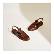 Bellara | Women’s Woven Leather Slingback Sandals