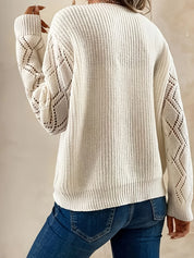 Solviera | Women’s Crochet V-Neck Sweater
