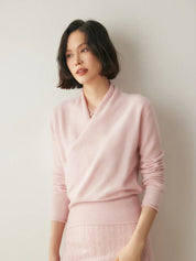 Elvoro | Cashmere Crossover Collar Sweater