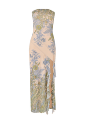 Thea | Paisley Mesh Bandeau Maxi Dress