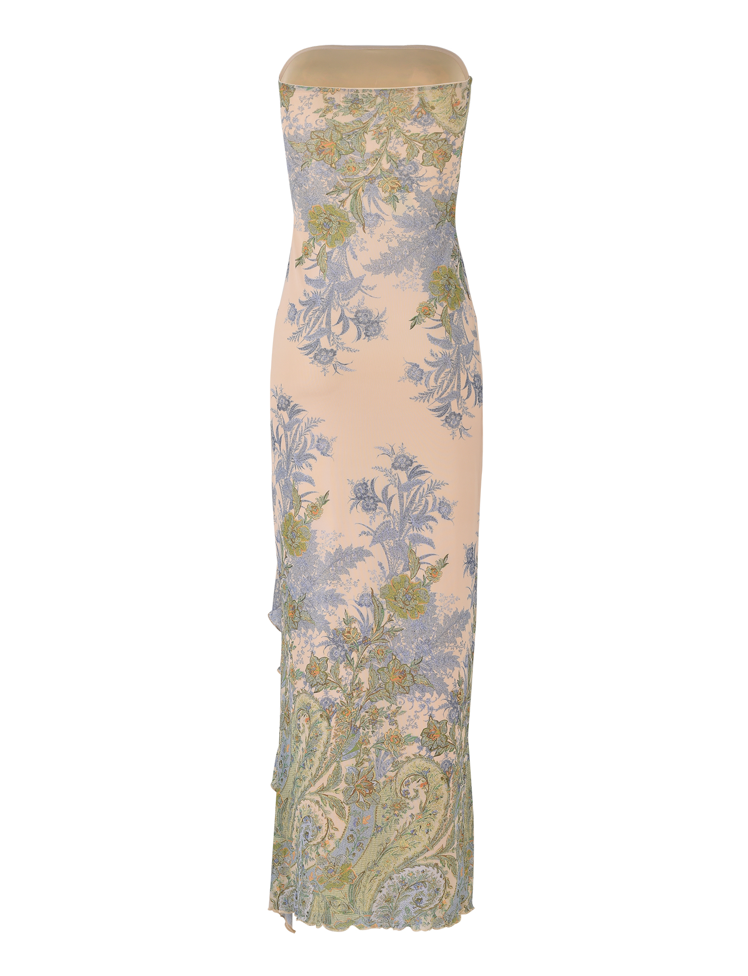 Thea | Paisley Mesh Bandeau Maxi Dress