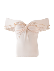 Elara | Off-Shoulder Ruched Sweetheart Top