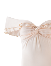 Elara | Off-Shoulder Ruched Sweetheart Top