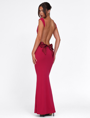 Morana | Satin Bow Back Maxi Dress