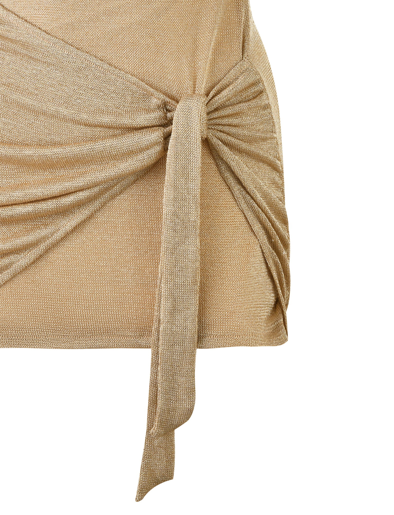 Aurexia | Metallic Cutout Sarong Mini Dress