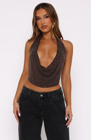 Calyssa - Women’s Beaded Halter Top