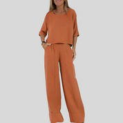 Velmoro - Women’s Wide Leg Two-Piece Set