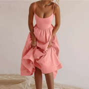 Noelle | Women's Sleeveless A-Line Midi Dress - Summer Casual Flowy Beach